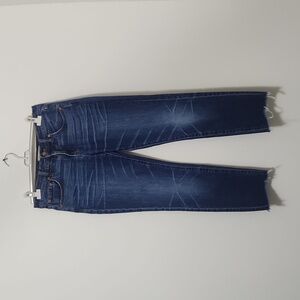 Madewell The Slim Boy Frayed Jeans  Women's Blue Size 26